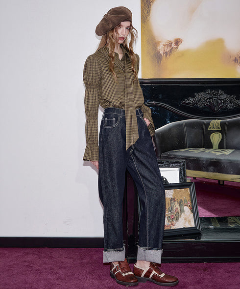 Check Muse Blouse