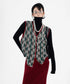 Pattern Trim Knit Vest
