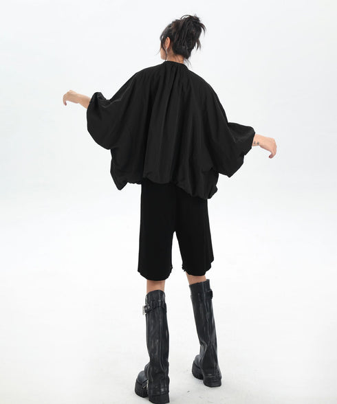 Balloon Sleeve Zip Jacket