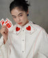 Playing Card Collar Stitch Blouse