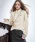 Cream Line Zip Top