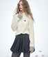 Cream Line Zip Top