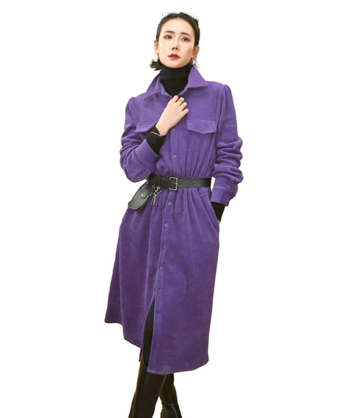 Corduroy Utility Belted Dress