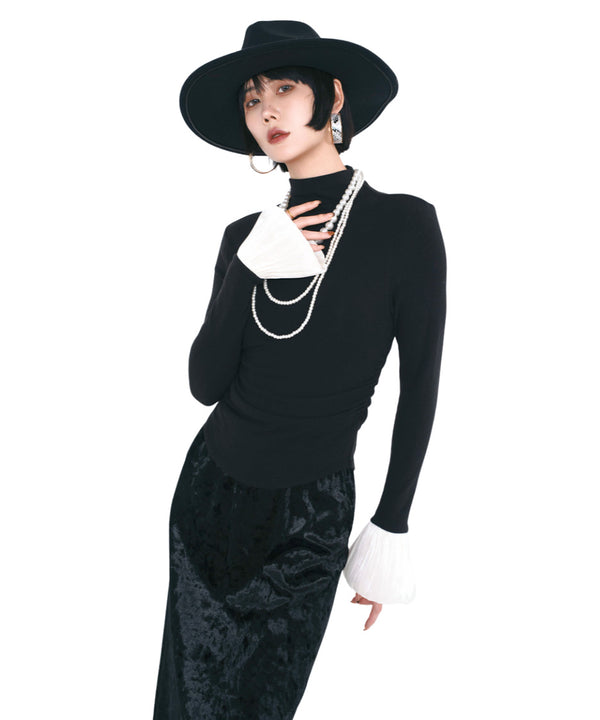 Bell Cuff High Neck Top