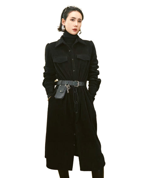 Corduroy Utility Belted Dress