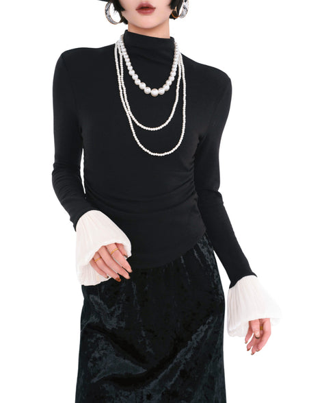 Bell Cuff High Neck Top