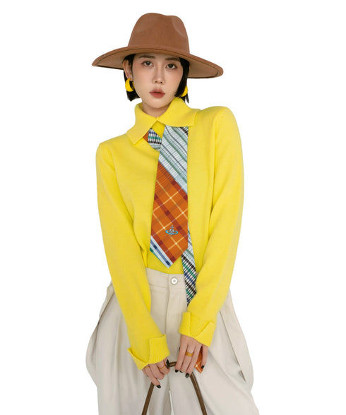 High Collar Slim Knit Top