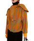 Striped Hood Drape Top