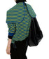 Striped Hood Drape Top