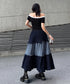 Check Layer Tier Skirt