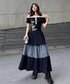 Check Layer Tier Skirt