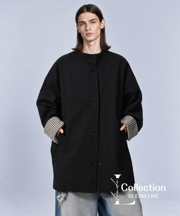 Orven Check Cuff Coat | Black | G-LINE(MEN) | MTA-396-11
