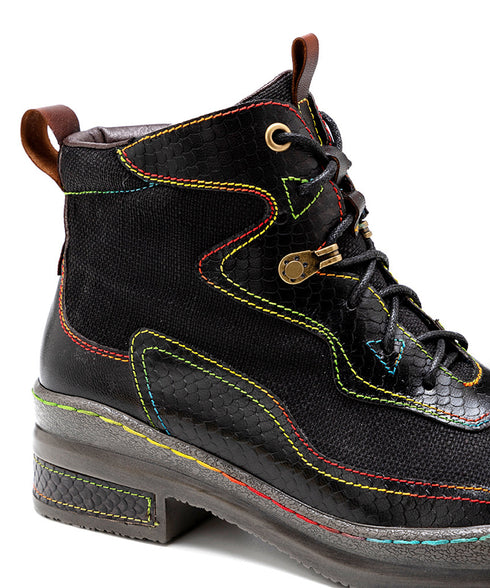 Colorful Stitch Boots