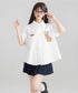 Ribbon Emblem Blouse