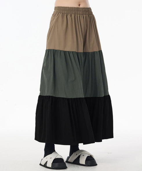 Panel Volume Long Skirt