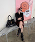 Ruched Open Toe Boots