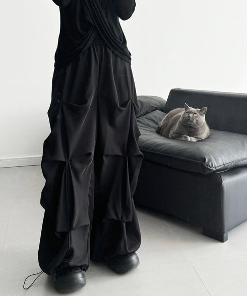Sculptural Gathered Pants