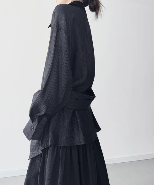 Crossover Texture Blouse