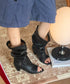 Ruched Open Toe Boots