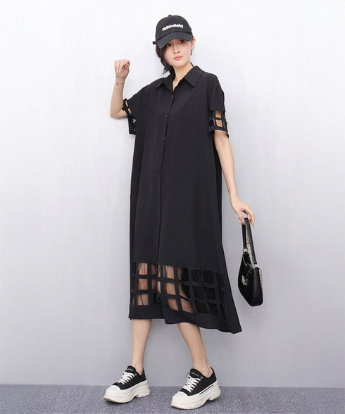 Checkered Sheer Dress