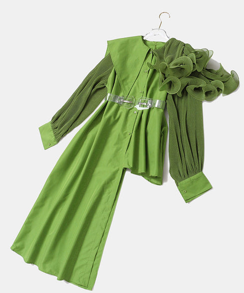 Ruffle Pleated Blouse