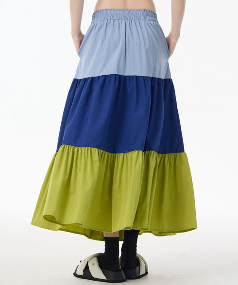 Panel Volume Long Skirt