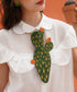 Dark Green Embroidered Cactus Tie