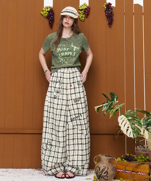 Grid Sketch Pants