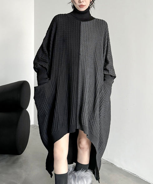 Two-tone Turtleneck Dress