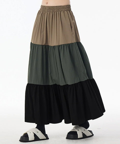 Panel Volume Long Skirt