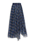 Madras Check Tulle Mesh Skirt