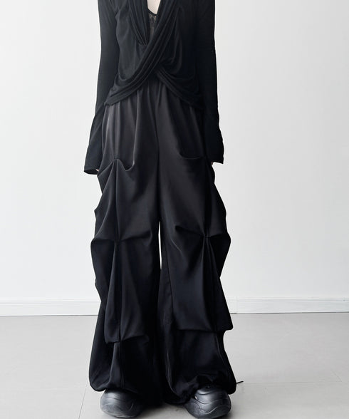 Sculptural Gathered Pants