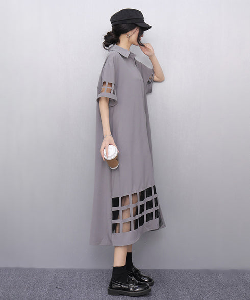 Checkered Sheer Dress