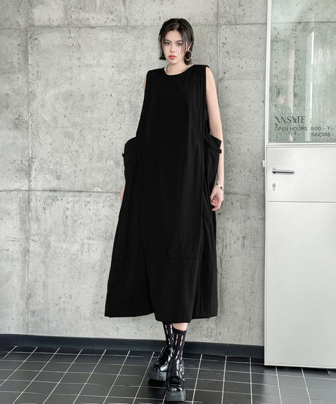 Simple Solid Sleeveless Dress