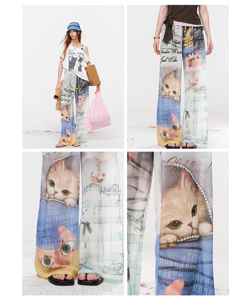 Charm Collage Wide Pants