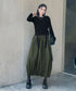 Cord Loose Suspender Skirt