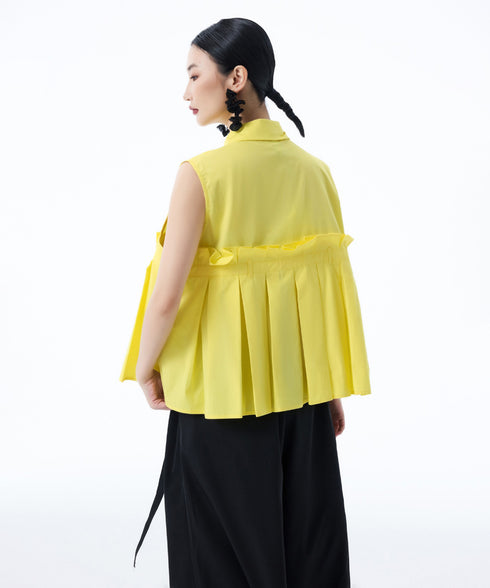 Beltline Pleat Blouse