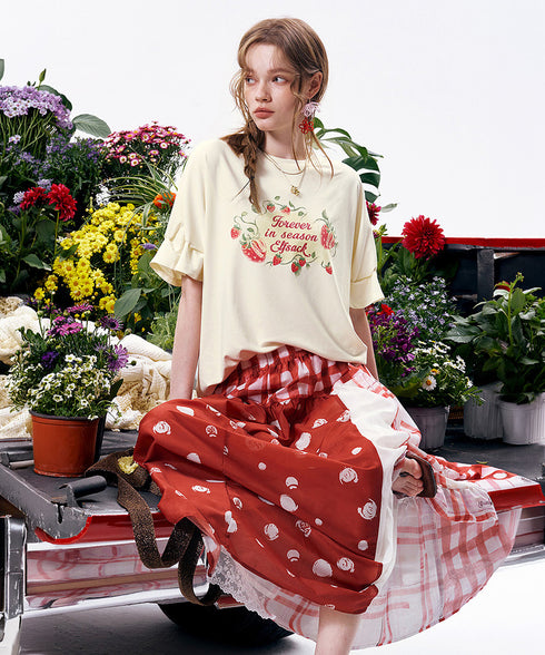 Berry Flutter Top