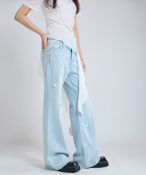 Petal Stitch Denim