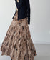 Distressed Botanical Skirt