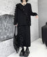 Ruffle Line Sweater & Skirt