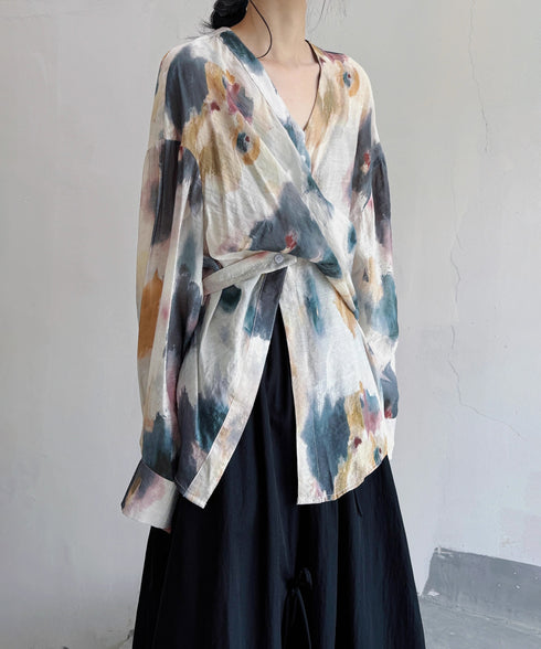 Inkflow Draped Blouse