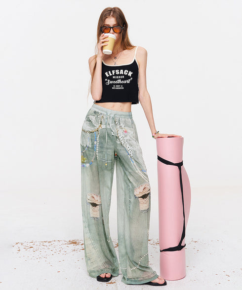 Charm Collage Wide Pants