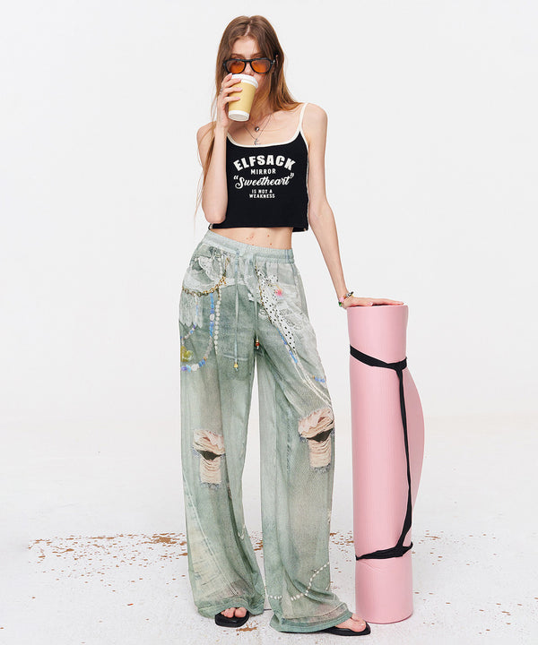 Charm Collage Wide Pants