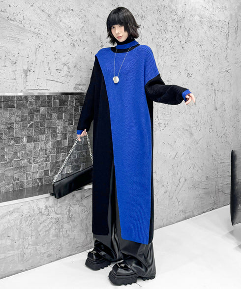 Center Slit Knit Dress