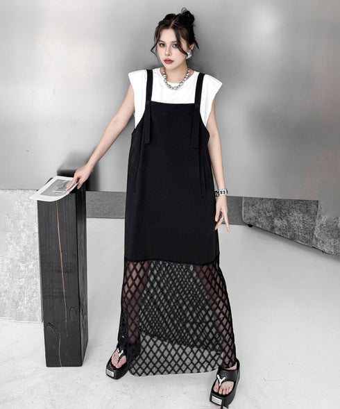 Layer Veil Jumper Dress