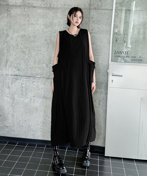 Simple Solid Sleeveless Dress