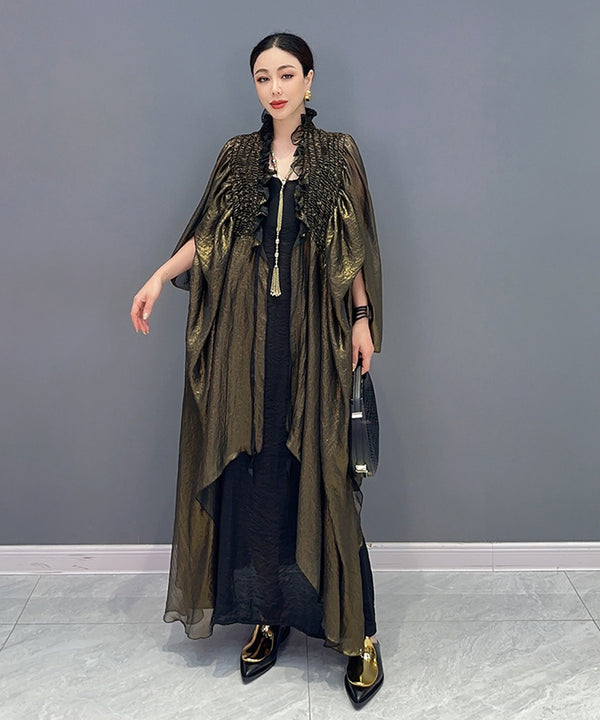 Shimmer Layered Cape Top