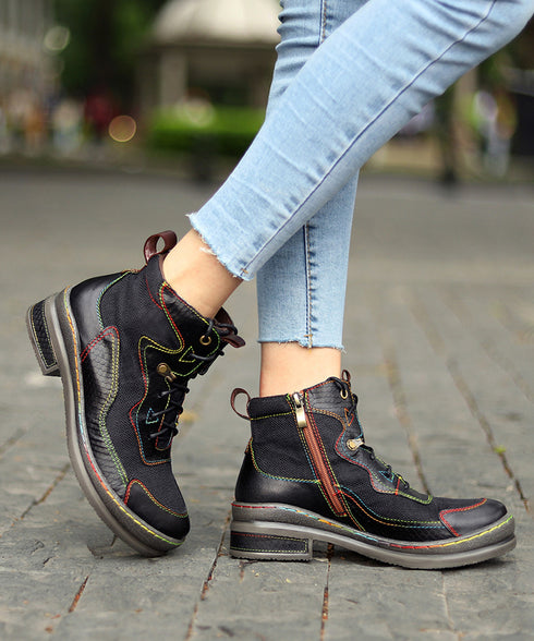 Colorful Stitch Boots