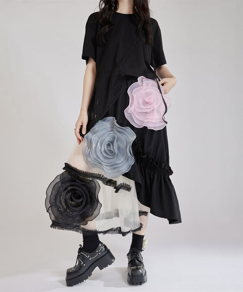 Big Flower See-Through Skirt